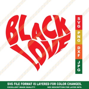 Black Love Heart Valentine's Day African American SVG PNG JPG Digital Download Cutting File for Cricut or Silhouette