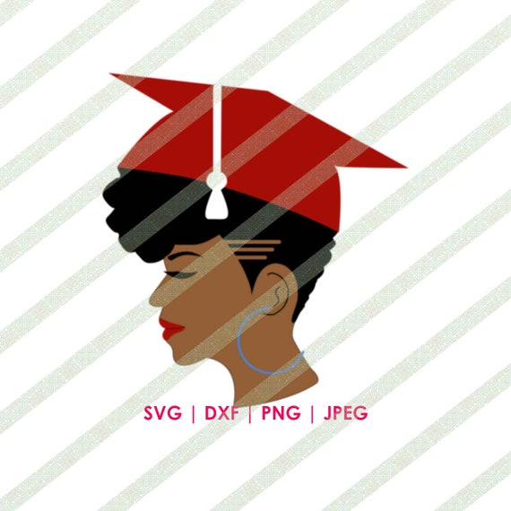 Download Black Woman Graduate Cap Svg Png Cricut Or Silhouette Cutting Etsy