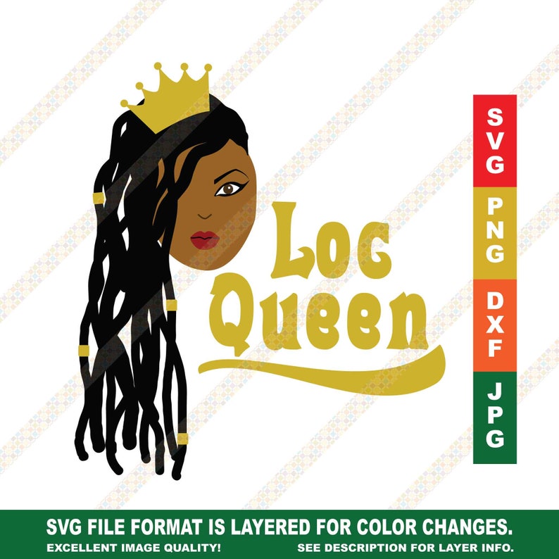 Download Loc Queen With Crown Dreadlocks SVG Cricut or Silhouette ...