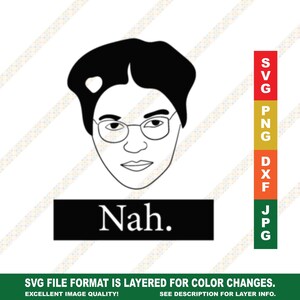 Rosa Parks Nah SVG Black History Month Civil Rights Cutting File for Silhouette or Cricut