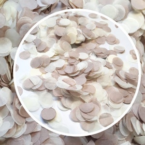 Eco Biodegradable Wedding and Party Confetti - Cream and White