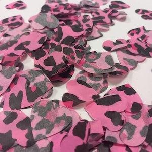 Tissue Paper Acid Free Wedding Leopard Print Confetti - Pink and Black
