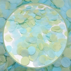 Eco Biodegradable Wedding Confetti - Baby Blue and Willow Green