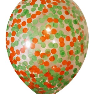 Biodégradable orange vert couleurs ballons confettis en 4 tailles ruban gratuit halloween horreur effrayante fête décoration d’anniversaire hélium