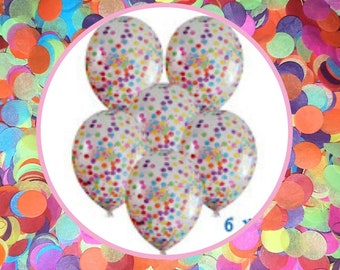 Biodegradable Rainbow Colours confetti balloons