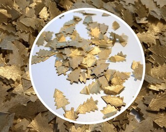 Eco Biodegradable Christmas Tree Confetti - Gold