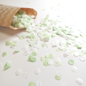 Biodegradable Wedding Confetti  - Willow Green and White