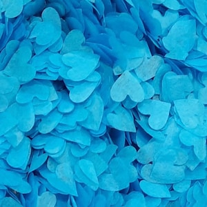 Eco Biodegradable Wedding Confetti - Turquoise blue Hearts