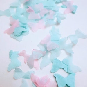 Eco Biodegradable Baby Shower Butterfly Confetti -  Pastel Pink and Blue colours Bulk Confetti 5-100 tbsp for Birthdays christening