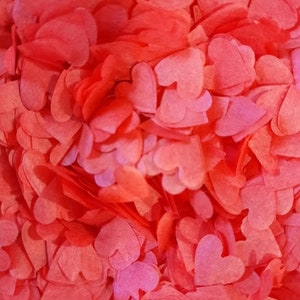 Eco Biodegradable Wedding Confetti - Coral Hearts