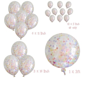 Einhorn Prinzessin Pastell Konfetti Luftballons