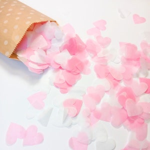 Biodegradable Wedding Confetti - Pale Pink & White