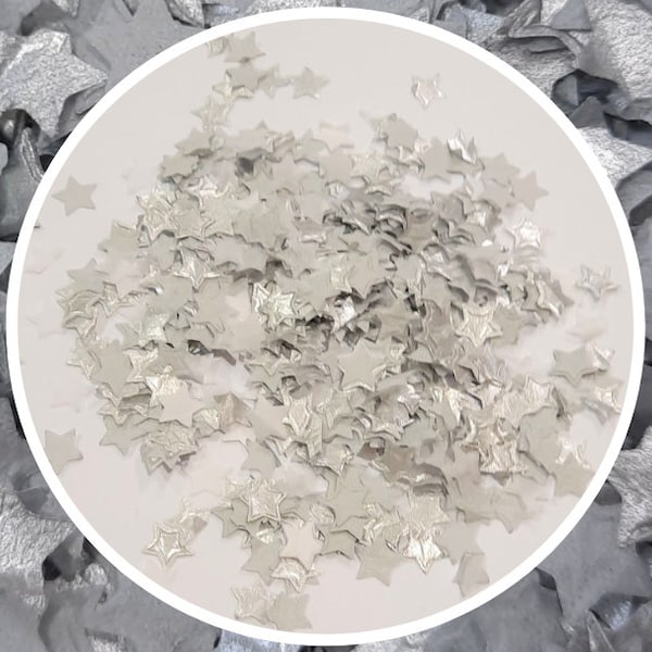 Eco Biodegradable Wedding Star Confetti - Silver