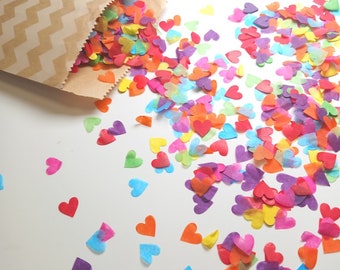 Biodegradable Pride Rainbow Wedding Confetti - Hearts