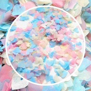Eco Biodegradable Confetti Baby Shower  - Blue, Pink, Cream