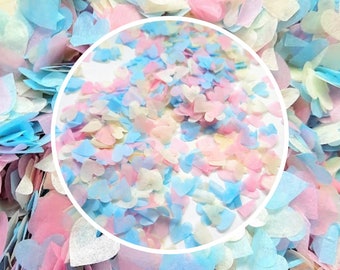 Eco Biodegradable Confetti Baby Shower  - Blue, Pink, Cream