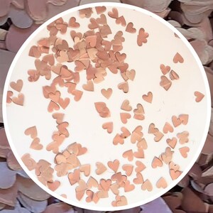 Eco Biodegradable Wedding Confetti - RoseGold  Hearts