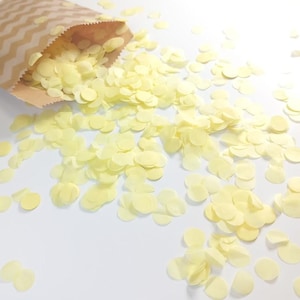 Biodegradable Wedding Confetti Hearts  - Pale Yellow and White