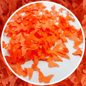 Eco Biodegradable Butterfly Wedding Confetti - Orange