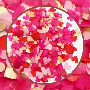 Eco Biodegradable Wedding Confetti - Gold, Red, Pink and Fuschia Pink