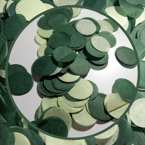 Eco Biodegradable Wedding Confetti - Deep Green and Willow Sage Green