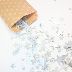 Eco Biodegradable Wedding Star Confetti - Silver