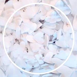 Eco Biodegradable Wedding Confetti - White  Hearts
