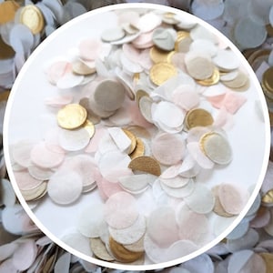 Eco Biodegradable Confetti - Blush, Light Grey, White and Gold