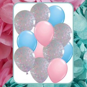 Ballons de baby shower biodégradables ballons confettis