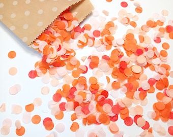 Biodegradable Wedding Confetti - Blood Orange, Orange, Blush, Peach | Wedding | Throwing confetti | Table Confetti  | Mixed Confetti |