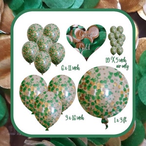 Ballons de Noël biodégradables Confettis verts et ballons confettis