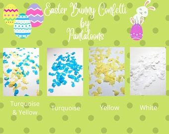 Exclusivo confeti en forma de conejo de Pascua eco biodegradable para cumpleaños Confeti 5-100 cucharadas: elija su propia mezcla de colores de la lista