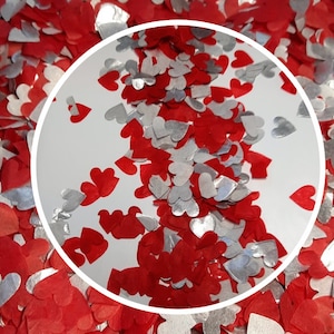 Eco Biodegradable Christmas Wedding Confetti Red and Silver