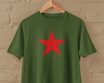 Red Star T-Shirt Various Sizes and Colours