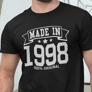 Camiseta de cumpleaños hecha en 1998