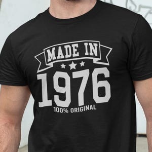 Camiseta de cumpleaños hecha en 1976