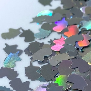 Holographic Unicorn Head shape Shifting Mixed Glitter, Solvent Resistant Glitter For tumblers Polyester nail art confetti for slime