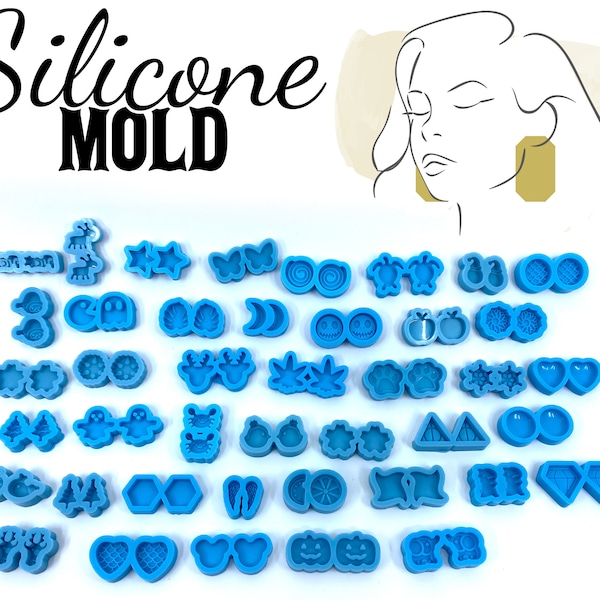 Resin Earring Mold 42 piece set Epoxy Resin Earring Jewelry Mold For Jewelry Making Silicone Mold