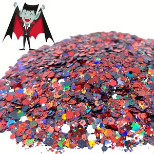 Vampire Mix Glitter Solvent Resistant Glitter For tumblers Polyester nail art confetti for slime Halloween