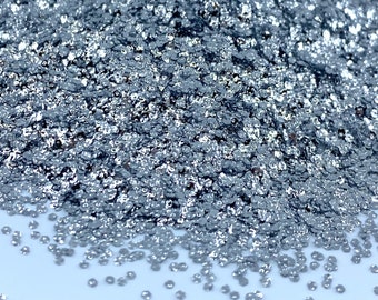 Silver Foil Glitter, Solvent Resistant Glitter For tumblers Polyester nail art confetti for slime