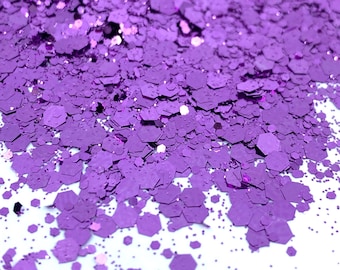 Lavender Purple Chunky Glitter Mix, Nail Glitter, Lip Gloss Glitter, Resin For tumblers nail art crafts and is solvent resistant