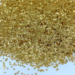 Gold Foil Glitter, Solvent Resistant Glitter For tumblers Polyester nail art confetti for slime