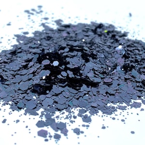 Charcoal mix glitter, Solvent Resistant Glitter For tumblers Polyester nail art confetti for slime