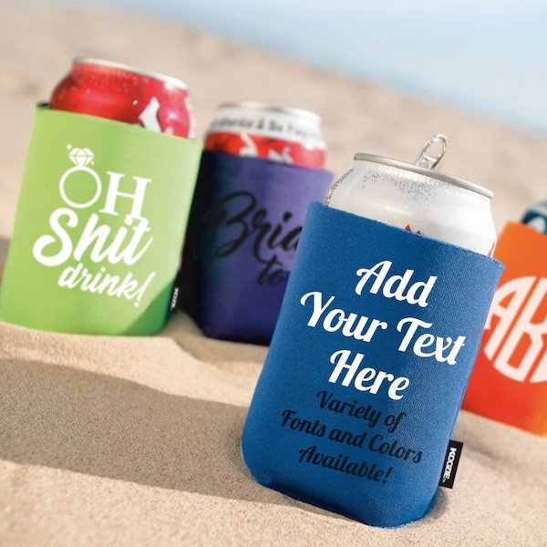 Personalized koozie Can Holder Custom Wedding Bachelor Party Favor Unique Gift for Dad party favor bachelor gift bachelorette custom koozie