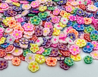 Colorful Flower Clay Glitter Shapes - Ideal for Craft Art, Face, Body, Crafts, and Resin Confetti Epoxy