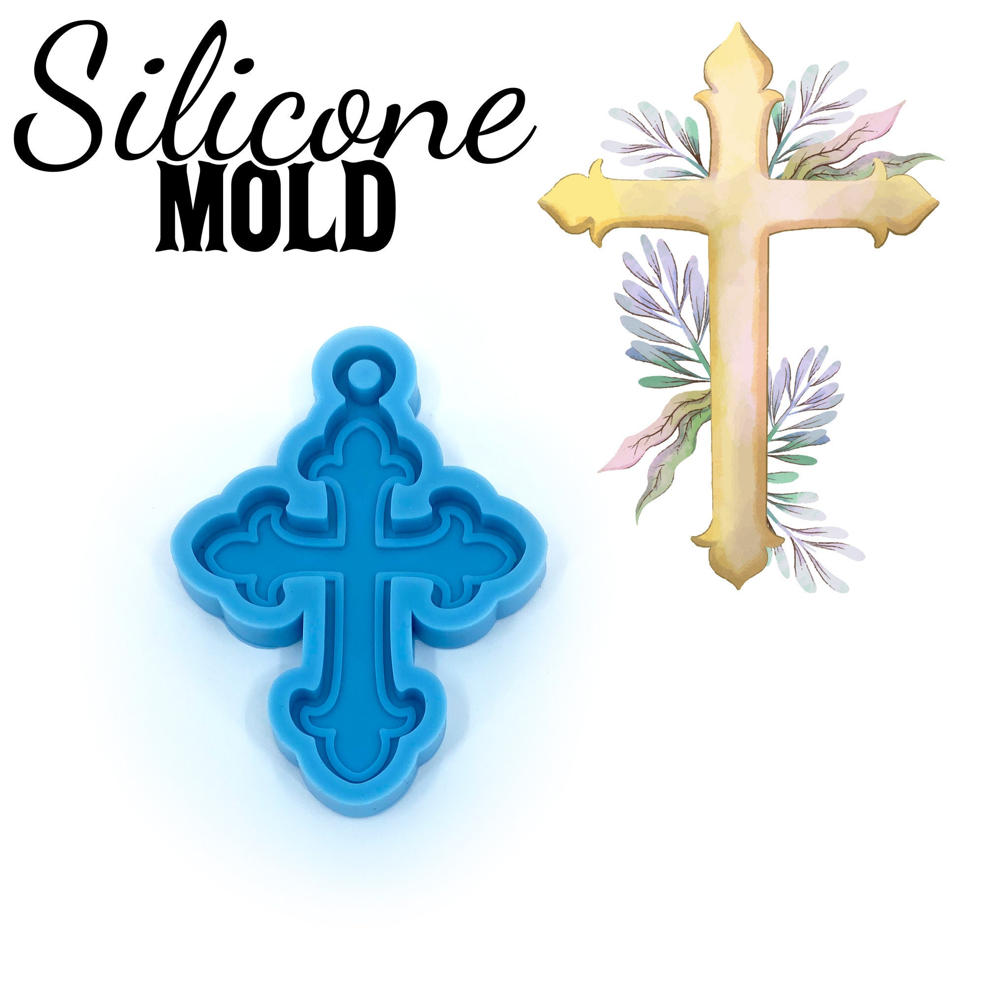 CROSS Silicone Mold Cross Pendant Mold Cross resin DIY cross Etsy