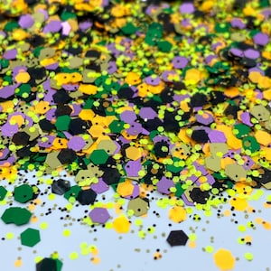 Halloween Mix Glitter Solvent Resistant Glitter For tumblers Polyester nail art confetti for slime purple black orange green
