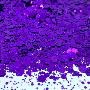 Amethyst Purple Chunky Glitter Mix - Solvent Resistant, Ideal for Resin, Tumblers, Glitter for Resin Glitter for Tumblers Craft Glitter