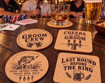 Funny Groom Cork Coasters – Bachelor Party and Groomsmen Favors