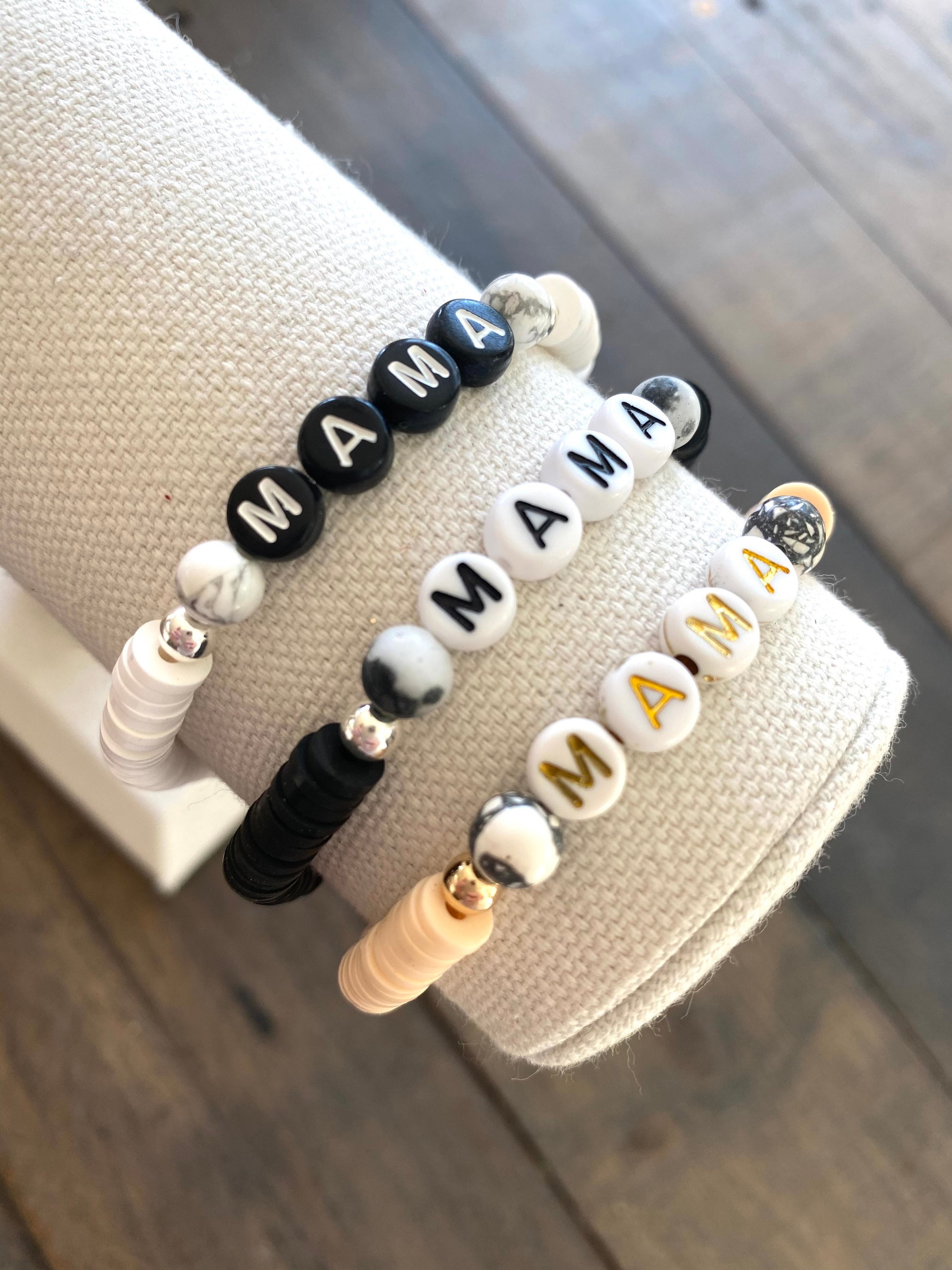 Polymer Clay Beaded Bracelet. Beaded Bracelets. Personalized Etsy UK